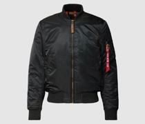 Bomberjacke mit Label-Detail