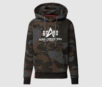 Hoodie mit Camouflage-Muster Modell 'BASIC'