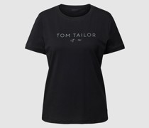 T-Shirt aus Baumwolle mit Label-Print