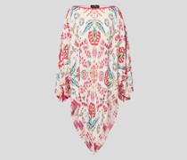 Poncho mit floralem Allover-Muster