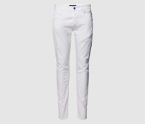 Slim Fit Jeans mit Knopfverschluss Modell 'WILLBI'