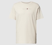 T-Shirt aus Baumwolle mit Label-Stitching