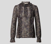 Hemdbluse mit floralem Muster
