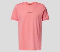 T-Shirt mit Label-Print