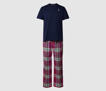 Pyjama mit Motiv-Stitching