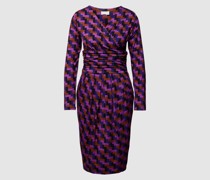 Knielanges Kleid mit Allover-Muster