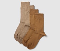 Socken mit Label-Print im 4er-Pack