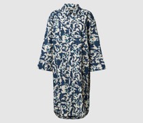 Hemdblusenkleid mit Allover-Muster