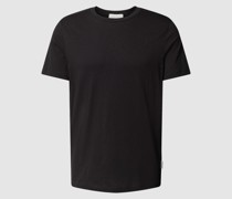 T-Shirt in unifarbenem Design Modell 'JAAMEL STRUCTURE'