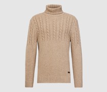 Strickpullover mit Zopfmuster