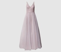 Abendkleid mit Pailletten und Zierperlen
