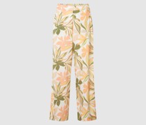 Hose mit floralem Allover-Muster Modell 'MIDNIGHT'