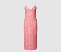 Knielanges Cocktailkleid mit Spaghettiträgern Modell 'HADLEY'