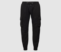 Cargohose mit Label-Details Modell 'Twill'