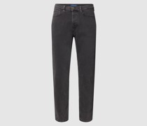 Regular Fit Jeans mit Label-Patch Modell 'The Drop'
