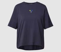 T-Shirt mit floralem Stitching Modell 'LAYAA DELIGHT'