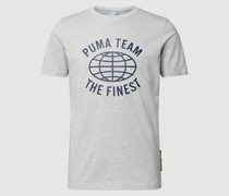 T-Shirt mit Label-Print