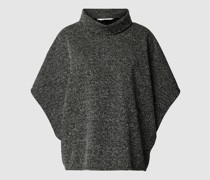 Poncho mit Viskose-Anteil und meliertem Design