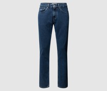 Tapered Fit Jeans mit Label-Stitching Modell 'AUSTIN'