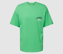 T-Shirt mit Label-Print