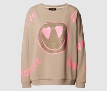 Oversized Sweatshirt mit Strasssteinen Modell 'LOVE'