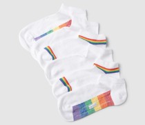 Sneakersocken mit Kontrast-Details im 3er-Pack