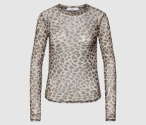 Longsleeve in semitransparenter Optik Modell 'CLAUDE'