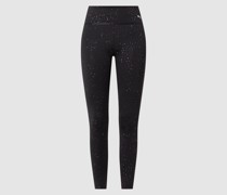 Tight Fit High Waist Sportleggings mit Sternmuster - dryCELL