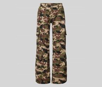 Baggy Fit Cargohose mit Camouflage-Muster