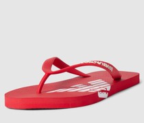 Zehentrenner mit Label-Details Modell 'Basic'