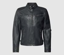 Lederjacke mit Stehkragen Modell 'MARC LAKEV'