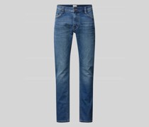 Slim Fit Jeans mit Label-Patch Modell 'OREGON'