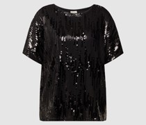 T-Shirt mit Paillettenbesatz Modell 'Pailetten Top'