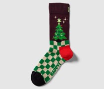 Socken mit Allover-Muster Modell 'Christmas Tree'