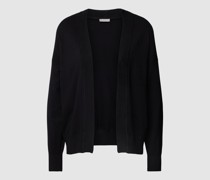 Cardigan aus Viskose-Mix mit gerippten Abschlüssen Modell 'Blume'