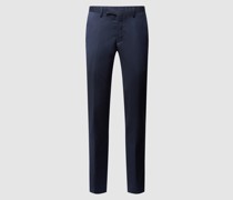 Slim Fit Business-Hose mit Webmuster