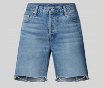 Regular Fit Jeansshorts mit Fransen Modell '501® 90S'