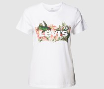 T-Shirt mit Label-Print Modell 'THE PERFECT TEE BATWING'