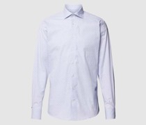 Slim Fit Business-Hemd mit Allover-Muster Modell 'UNITAS'