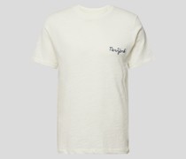 T-Shirt in melierter Optik