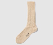 Socken in melierter Optik Modell 'Pile'