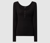 Serafino-Shirt mit Stretch-Anteil