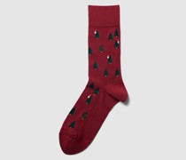 Socken mit Allover-Muster Modell 'SANTA'