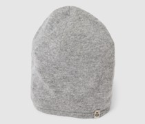 Beanie aus Kaschmir mit Label-Detail