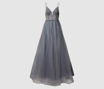 Abendkleid mit Effektgarn