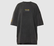 Oversized T-Shirt mit Label-Print