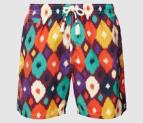Badehose mit Allover-Muster Modell 'CAPRESE'