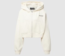 Sweatjacke mit Label-Print Modell 'CULLA'