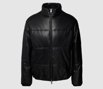 Steppjacke aus Lammleder mit Stehkragen
