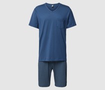 Pyjama mit Brusttasche Modell 'Relax'